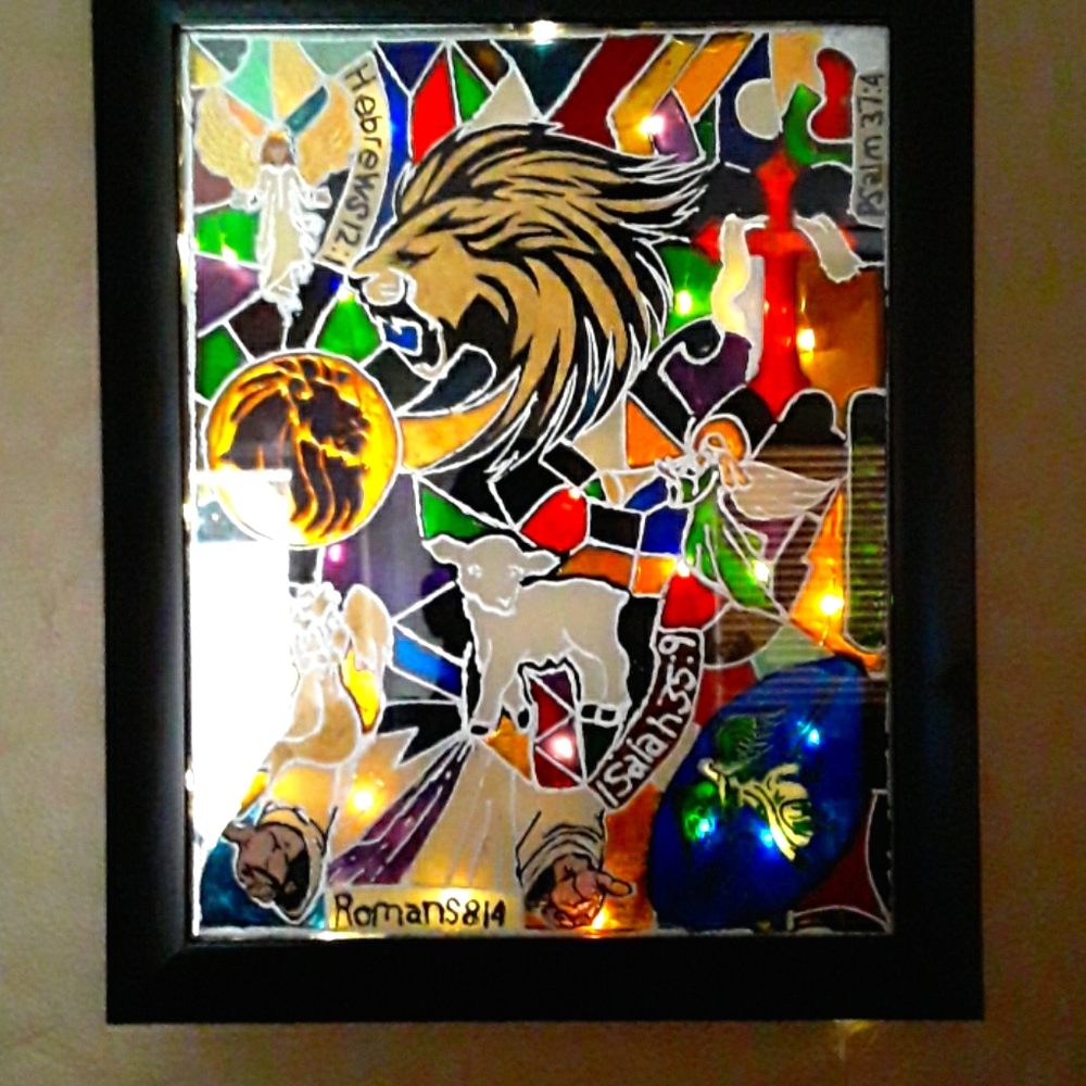 Hand painted stained glass